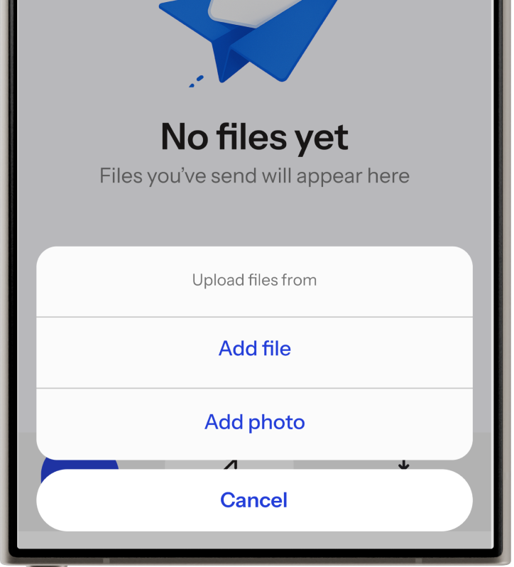 Add the file, 2Click app screen